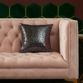 Multicolor sequin pillow case with shimmering metallic effect for home decor - Iridescent / 40*40cm (No Core)