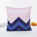 Fodera per cuscino in raso di seta con motivo chevron rosa e blu per casa - Con Nucleo in Tessuto Non Tessuto da 400g