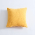 Fodera per cuscino giallo brillante con trama a strisce di mais in morbido peluche - Quadrato Con Imbottitura / Giallo mais