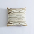 Funda de cojín cuadrada de felpa con textura de ondas abstractas en tonos tierra - Estilo 30x50cm (Funda y Relleno) / Camel