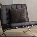 Fodera per cuscino quadrata in velluto grigio scuro con trama geometrica a rombi - 45x45cm (Con Anima da 400g) / Grigio
