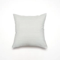 Housse de coussin carrée décorative avec rayures horizontales gris et blanc en toile - 45*45cm (Avec Insert Non-Tissé 400g) / Rayures Fines