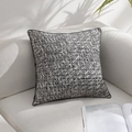 Modern black and white geometric pattern pillow on sofa with natural leaf shadows - 45x45cm (With 400g Non-woven Core) / Geometric Binding