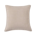 Housse de coussin beige en chenille à chevrons avec bordure passepoilée pour canapé - 45x45 (Avec Cœur Haute Élasticité 500g) / Couleur Thé au Lait