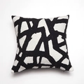 Modern square pillowcase with black and white abstract geometric tufted patterns - 45*45mm / Bold Geometric (No Insert)