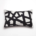Modern Nordic rectangle cushion cover with black and white chenille geometric patterns - 30*50 / Bold Geometric (No Insert)