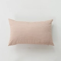 Modern rectangular lumbar pillow cover with light brown and white stripes - Orange Series / Striped (Without Core)