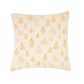 Crèmekleurige kussensloop met gouden kerstboonpatroon, minimalistische feestdecoratie - 30*50 (Met Vulling) / Crème