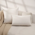 Federe per cuscini in ciniglia jacquard beige quadrate e lombari con trama in rilievo - 45*45 (con anima in tnt da 400 g) / Vortice