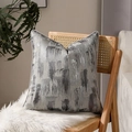 Modern abstract grey geometric pillow cover with metallic print and luxury piping edge - Silver Gray Abstract Texture