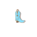 Colgante bota de vaquero de aleación dorada con esmalte azul cielo y estrella para joyería - Botas Estampado Vaca Azules