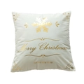 White Christmas pillowcase with golden foil snowflake and Merry Christmas text - Gold Stamping Snowflake (23) / 45*45 (without core) / White