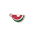 DIY charm accessory featuring a red and green enamel watermelon alloy pendant - Small Watermelon Slice