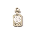 Perfume bottle pendant in gold alloy with white camellia flower design for DIY jewelry - White Camellia Style / Copper