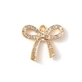 Colgante de lazo dorado con diamantes de imitación para joyería DIY y pulseras mujer - Lazo Bañado en Oro