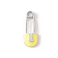 Pendente a spilla da balia in argento con smalto giallo per gioielli fai-da-te - Giallo Placcato Argento
