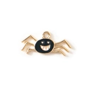 Pendentif araignée Halloween en émail noir et plaqué or pour création de bijoux - Araignée Noire