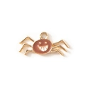 Pendentif crabe en alliage avec émail marron et cadre doré pour la création de bijoux - Araignée Marron