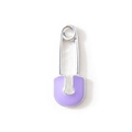 Pendentif épingle de sûreté en alliage avec émail violet pour bijoux personnalisés - Violet Plaqué Argent