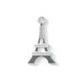 Colgante torre Eiffel plateado de aleación chapada para creación de joyas DIY - Torre Galvanizado Plata