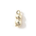 Golden peanut shaped pendant with realistic textured surface for jewelry making - Peanut / Gold Peanut