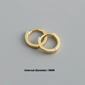 Détail de la boucle d'oreille en argent 925 doré avec diamètre interne de 9mm - Diamètre Intérieur 9mm / Or