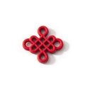 Ciondolo a nodo cinese rosso opaco per braccialetti fai-da-te e decorazione di accessori - Nodo Cinese Verniciato a Spruzzo Rosso