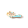 Cute sky blue toothbrush and toothpaste alloy pendant for DIY jewelry making - Blue