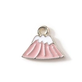 Roze en witte emaille Mount Fuji hanger van legering voor DIY-armbanden en sleutelhangers - Roze Lichtgoud Verguld