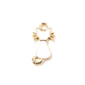 Gouden kattenhanger van legering met wit emaille en een ronde ophanglusje - Wit Verguld