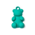 Cute matte turquoise bear pendant with hanging hole for DIY jewelry making - Turquoise (Large)