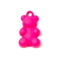 DIY 3D cartoon bear pendant in rose red finish for jewelry making and accessory crafts - Magenta (Large)