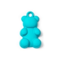 Pendentif ours 3D bleu sarcelle mat pour la fabrication de bijoux DIY - Bleu Ciel (Grand)