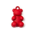 Pendentif ours rouge mat en alliage avec boucle pour création de bijoux DIY - Rouge Foncé (Grand)