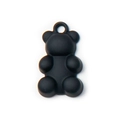 Pendentif ours 3D en finition noir mat pour la création de bijoux DIY élégants - Noir (Grand)