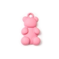 Pendentif ours gommeux rose mat avec anneau pour création de bijoux DIY et artisanat - Rose (Moyen)