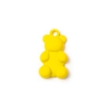 Pendentif ours jaune en alliage peint mat pour la création de bijoux et colliers - Jaune (Petit)