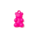 Joli pendentif ours rose vif pour bracelets DIY avec une finition lisse et brillante - Magenta (Petit)