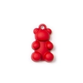 Pendentif ours rouge mat avec boucle supérieure pour bracelets DIY et bijoux - Rouge Foncé (Petit)