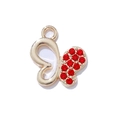 Goldener Schmetterling-Anhänger mit roten Strasssteinen und Hohlflügel-Design für DIY - Goldrahmen Roter Strass (Gold Basis Rot)