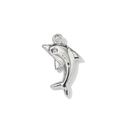 Gepolijste zilveren dolfijn hanger met ring voor DIY sieraden maken en knutselen - Dolfijn / Zilver