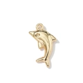 Colgante de delfín dorado en aleación pulida para collares y joyería de bricolaje - Delfín / Dorado