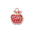 Pendentif pomme dorée avec strass rouges pour colliers et bracelets DIY - Pomme Rouge Plaqué Or