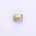 Italienischer Armband-Link mit goldenem Croissant aus Edelstahl für individuelle DIY-Armbänder - Goldenes 3D Croissant (5)