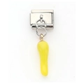 Italian charm link with a bright yellow chili pepper pendant in stainless steel - Yellow Pepper Pendant (5)