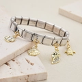 Bracciale a charms italiano con ciondoli dorati a forma di stella marina e tartaruga - Ciondolo Stella Marina E Conchiglia(11)
