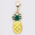 Pendentif ananas doré avec émail jaune et vert et fermoir mousqueton pratique - Style Ananas Jaune (7)