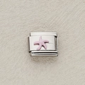 Link per bracciale componibile in acciaio inox con rilievo di stella marina rosa - Stella Marina Smalto Rosa (25)