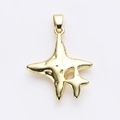 Golden double layered irregular star charm pendant with polished finish for DIY jewelry - Irregular Overlapping Star Style (9)