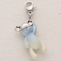 Blue gradient bear pendant with silver lobster clasp charm for DIY jewelry and necklaces - Blue and White Gradient Bear Pendant Style (ZT-DZ-430)